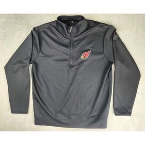 Arizona Cardinals NFL Antigua 1/4 Zip Pullover Men's Size Large Black Sweater
